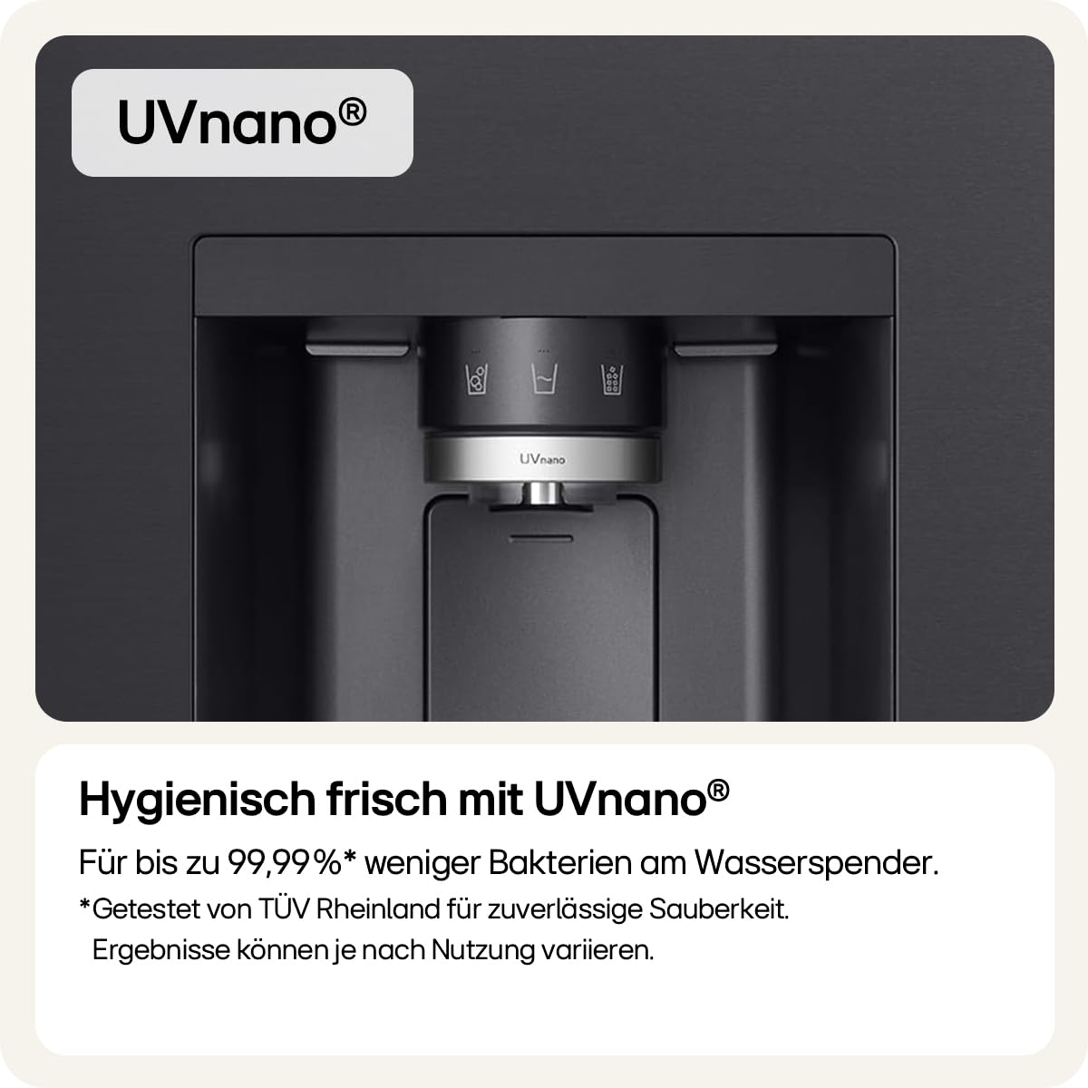 LG GSXE90MBDD Side by Side Kühlschrank mit InstaView Craft Ice | Door in Door | Crushed Ice -und Wasserspender EEK: Klasse D | 628 Liter Kapazität | Festwasseranschluss | Total No Frost