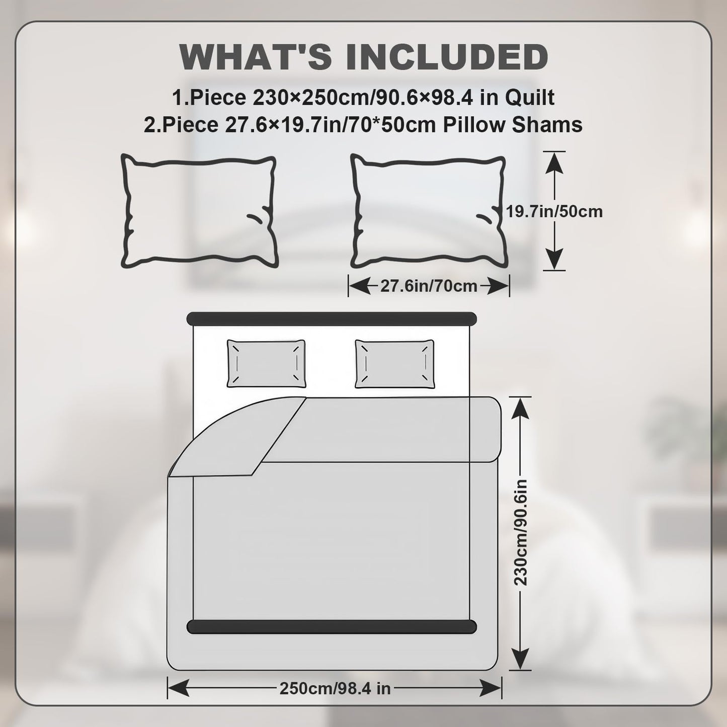 SHANNA Extra Large Duvet: Milk Velvet Soft Double Sided Duvet Ideal as Bedspread 230 x 250 cm with 2 Matching Pillowcases 50 x 70 cm (Beige)