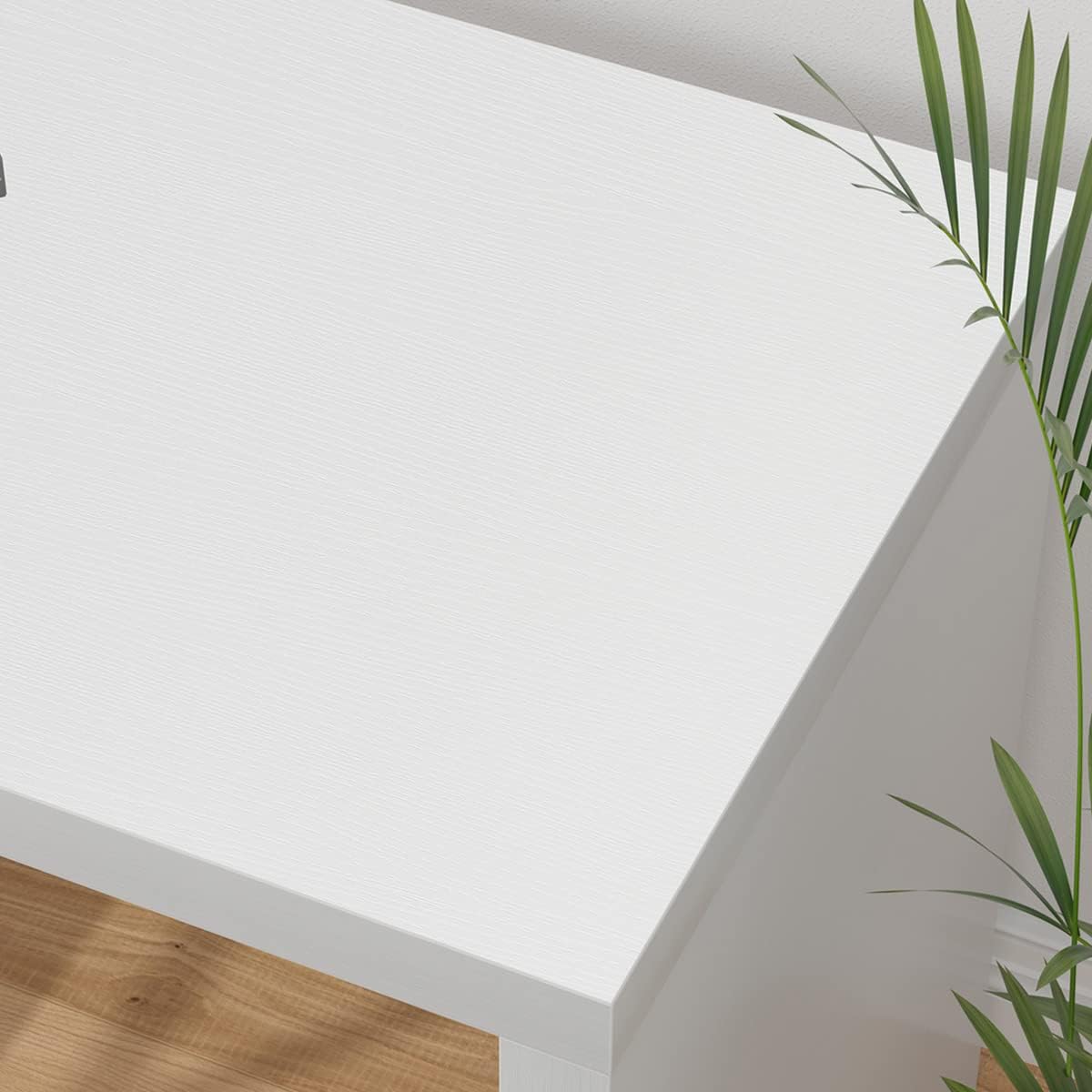 HSH Schreibtisch L Form Weiß, Wendbarer Computertisch mit Stauraum für für Büro und Arbeitszimmer, PC & Studium, Homeoffice, Eckschreibtisch mit Aufbewahrungsschrank & Ablagen, 140cm
