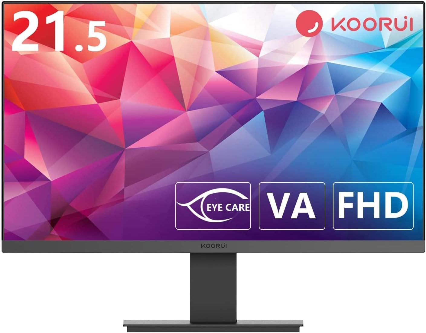 KOORUI Gaming Monitor 27 Zoll, Full HD Rahmenlos Bildschirm 165Hz Adaptive Sync (1ms, VA-Panel, Eye-Care, 1920 x 1080, 2xHDMI 2.0, & DisplayPort 1.4, VESA 75x75mm, DCI-P3 90%)