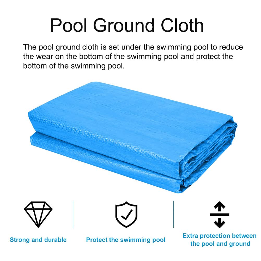 Pool Bodenplane, Pool Ground Tuch, Faltbarer Schwimmbadbodenschutz, wasserdichte rechteckige Poolmatte für Rahmen Pool und aufblasbaren Pool (200 * 300cm)
