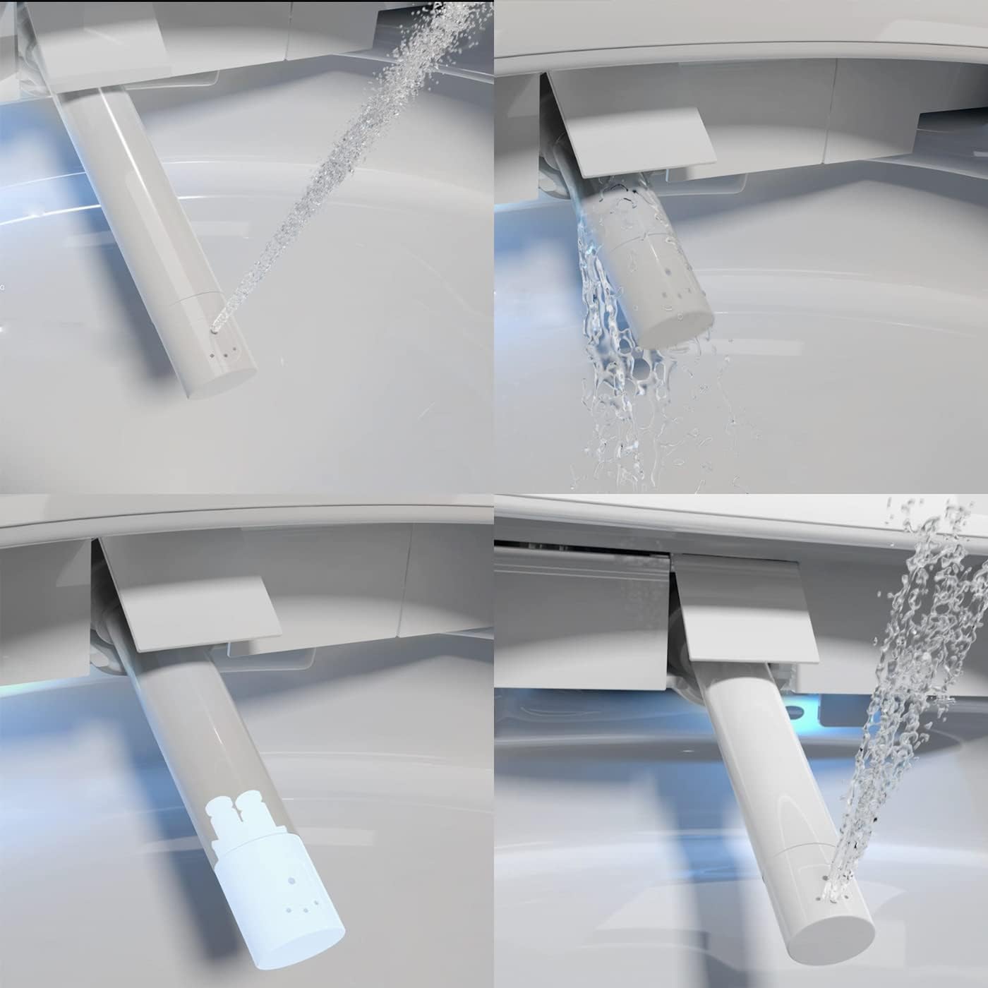 BERNSTEIN Dusch-WC 540 PRO in Weiß mit 5 Jahre Garantieerweiterung, Spülrandloses Hänge-WC mit Bidet Funktion Sitzheizung und Sterilisator – Komplettanlage mit Fernbedienung mit Absenkautomatik