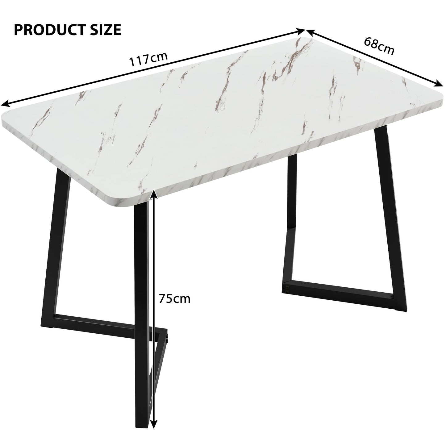Ymkua Esstisch mit 4 Stühlen Set, 117x68x75 cm Rechteckiger Esstisch, Esszimmergruppe, Moderne Küche Esstisch Set, Esszimmerstuhl Küchenstuhl Set, Küchentisch Set für Wohnzimmer und Küche (Gray)