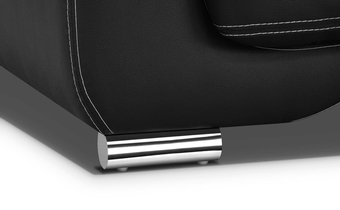 Mars Meble Big-Sofa OME_321 Omega Upholstered Set 3+2+1 Sofa Living Room Sofa Set 3-Piece Couch (Black), 225 x 98 x 88 cm, 185 x 98 x 88 cm, 128 x 98 x 88 cm