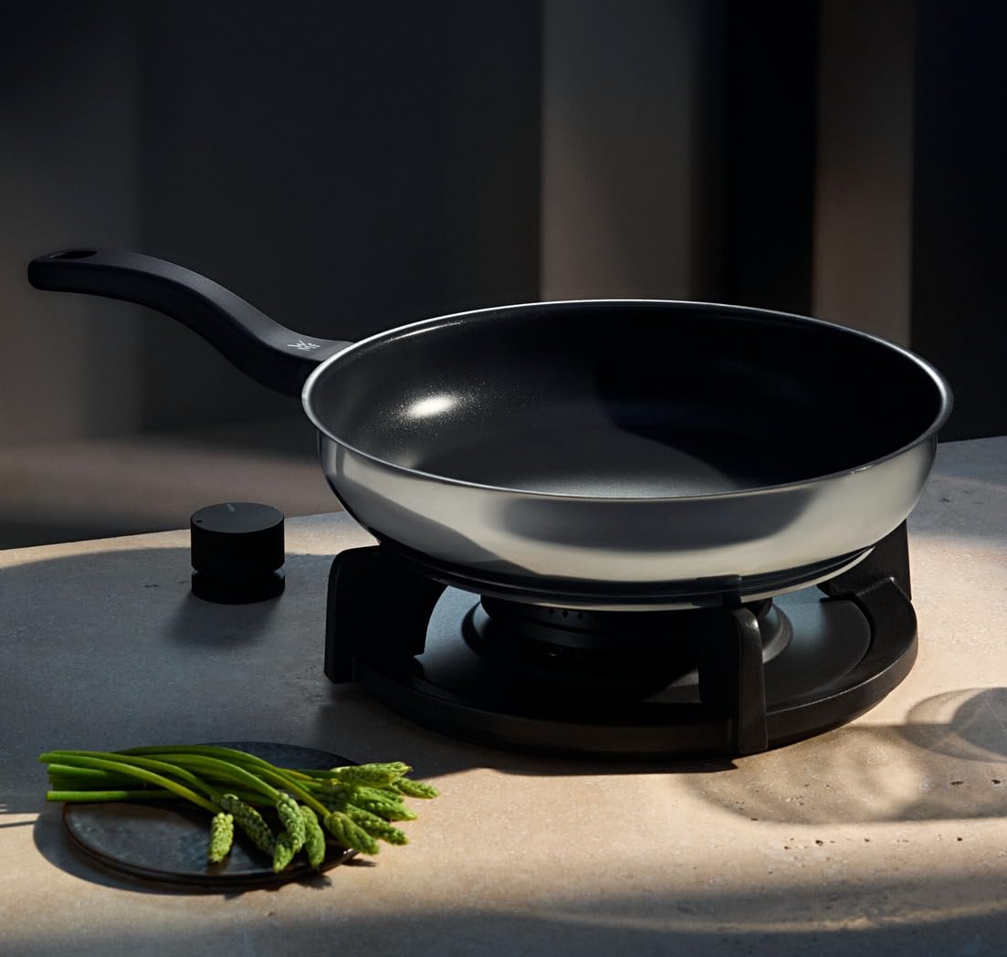 WMF Devil Pfannenset Induktion 3-teilig, Bratpfanne 24, 20, 28 cm, Induktion, Cromargan Edelstahl beschichtet, Kunststoffgriff