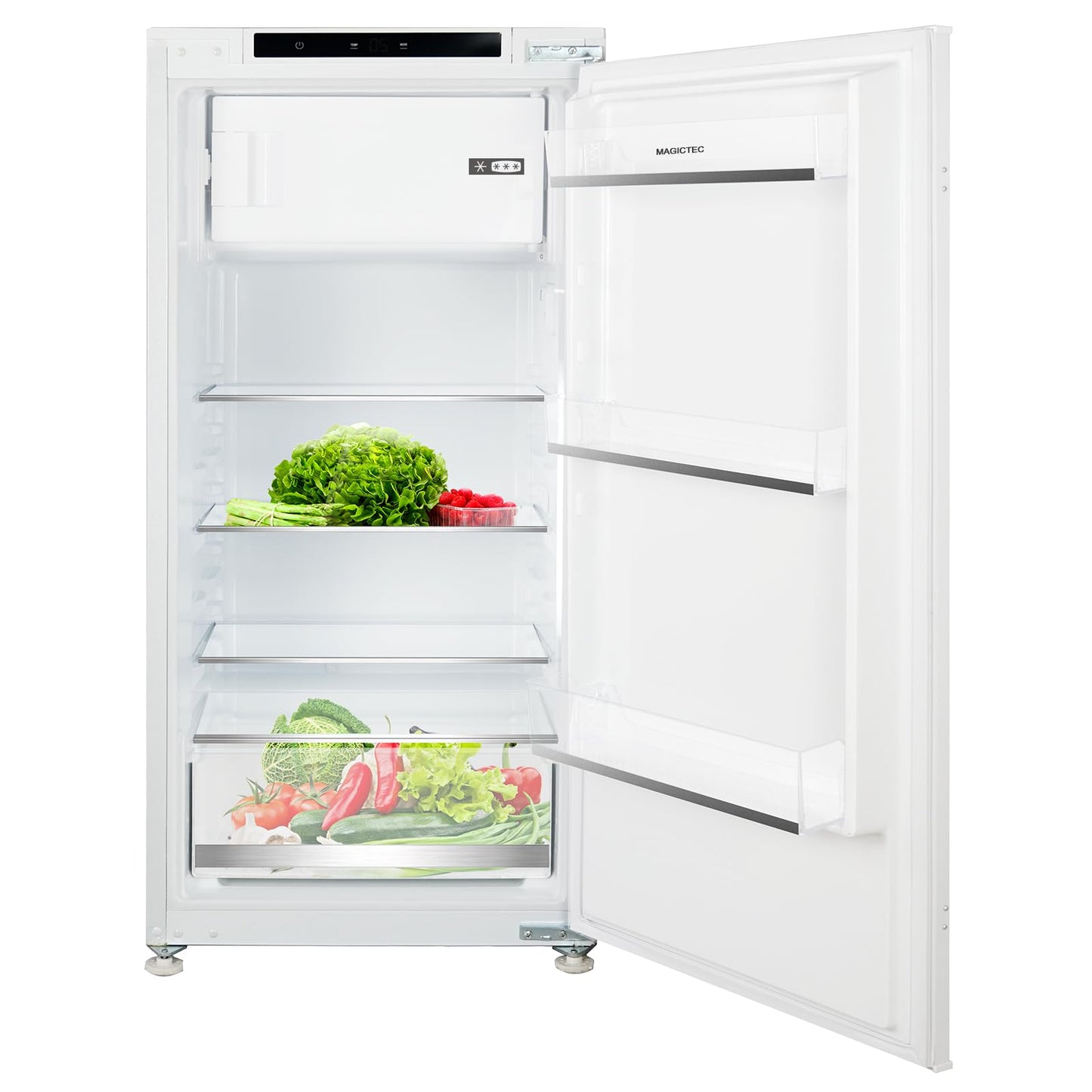 magictec Einbaukühlschrank mit Gefrierfach | 177 cm | 248L (186L/62L) | No Frost | Kühl-Gefrierkombination mit austauschbaren Türscharnieren | Inverterkompressor | Schnellkühlung | Geräuscharm