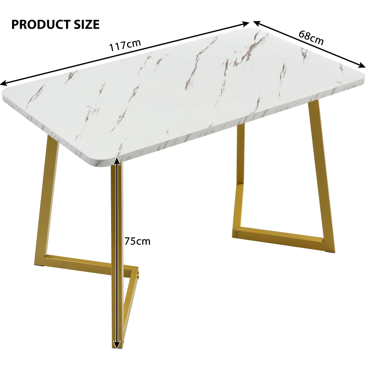 Ymkua Esstisch mit 4 Stühlen Set, 117x68x75 cm Rechteckiger Esstisch, Esszimmergruppe, Moderne Küche Esstisch Set, Esszimmerstuhl Küchenstuhl Set, Küchentisch Set für Wohnzimmer und Küche (Gray)