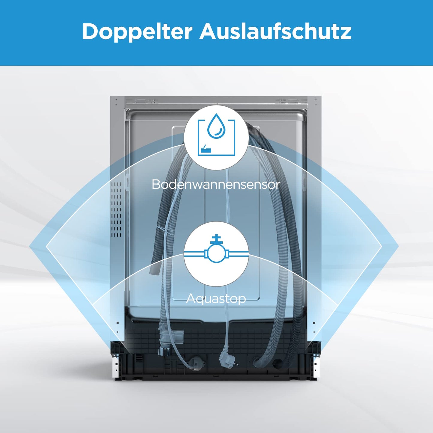 Midea MDWEU1435XSS-W Dishwasher, Integrated, 14 Place Settings, 60 cm, Partially Integrated with WiFi, Extra Drying, 7 Programmes, 47 dB, 0-24 Hours Start Time Delay, Stainless Steel