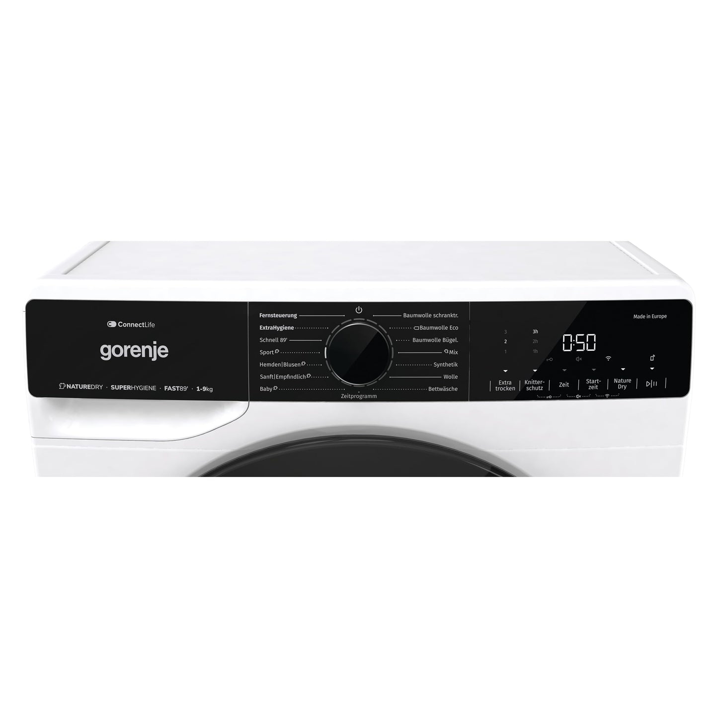 Gorenje DPNE82/GN Trockner/Kondensation mit Wärmepumpe / 8kg / 16 Programme/WIFI/Made in Europe/WaveActive Trommel/TwinAir/Feuchtesensor/Naturedry/LED Display/EEK: A++
