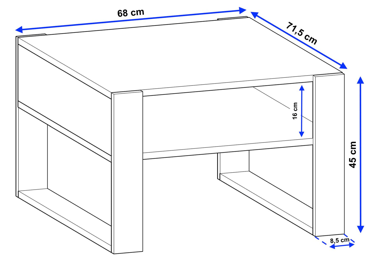 AKKE Karo Couchtisch für Wohnzimmer Beistelltisch Wohnzimmertisch Modern Sofatisch Kaffeetisch Deko Möbel für Wohnzimmer Wohnzimmertische Couchtische Eiche Mit Schwarzen Beinen