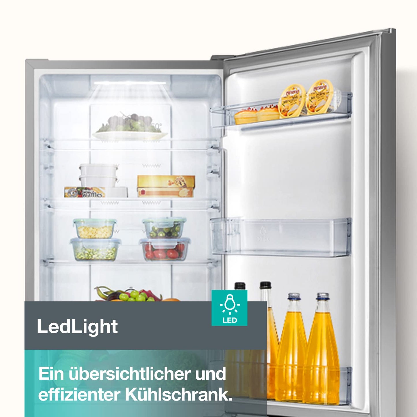 Gorenje N 619EAW4 Fridge-Freezer Combination, LED Display, 186 cm, 300 L, NoFrostPlus, Vegetable Compartment with Moisture Control, FastFreeze, White