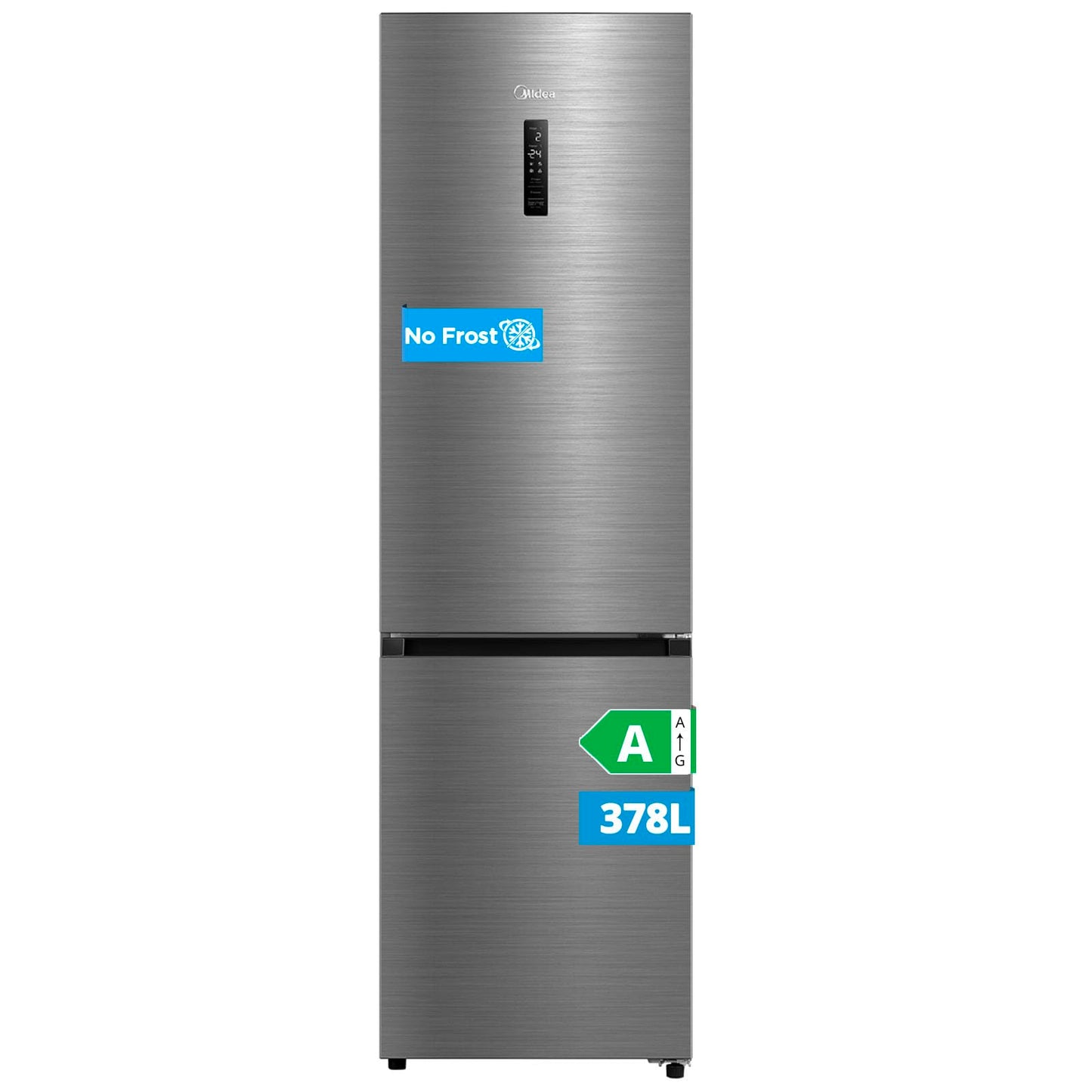Midea MERB276FGE02A Kühl-/Gefrierkombination/180 cm Höhe/NoFrost/Doppelte Steuerung/Super-Kühlfunktion/219 kWh/Jahr/199L Kühlteil/71L Gefrierteil