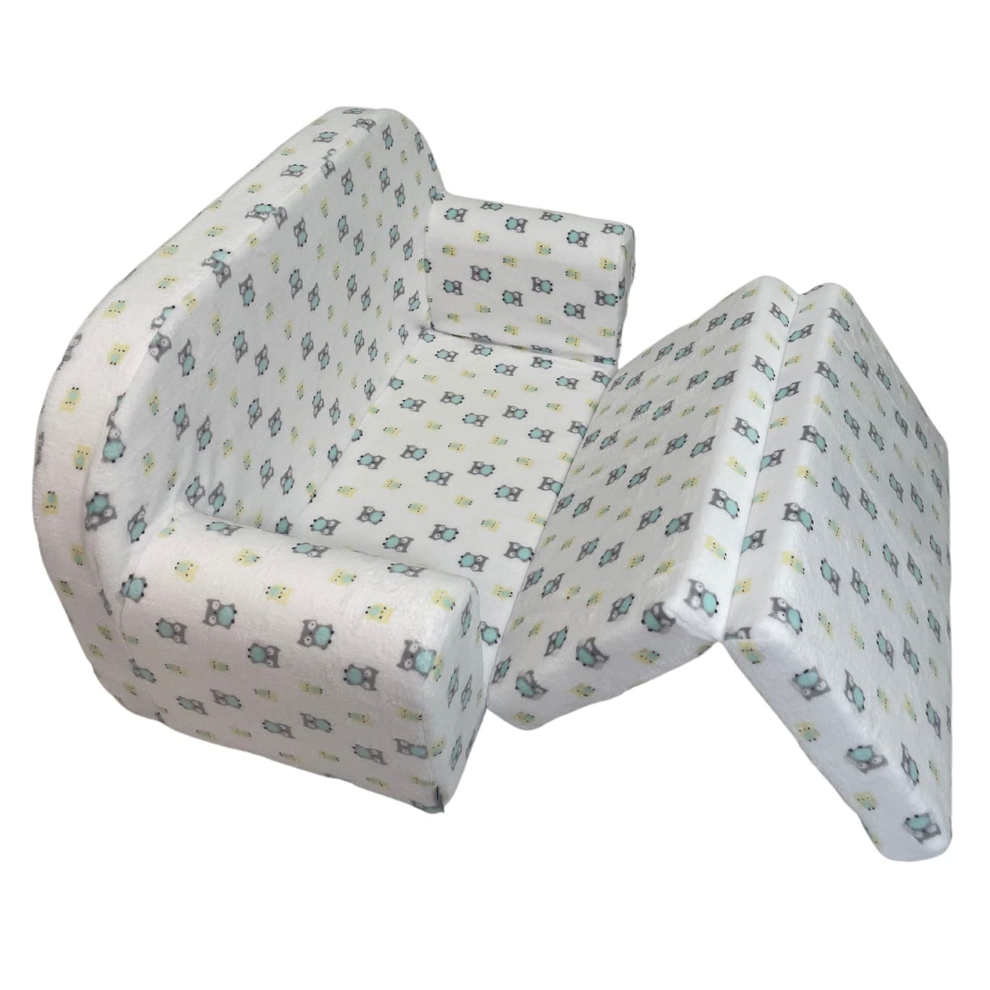 FORTISLINE Children's Sofa Mini Foldable 40 x 78 x 45 cm - Children's Sofa for Children 2-in-1 - Children's Couch Foldable - Foam Sofa Bed - Removable Cover - Many Designs