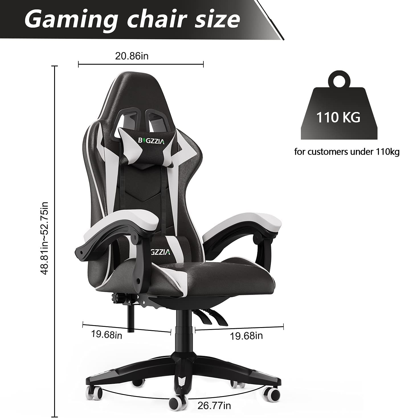 Racingreat Gaming Stuhl, Gamer Stühle, Ergonomisch Gaming Chair, Rückenlehne Einstellbar Pc-Stuhl, 360° Drehbar Gaming Sessel, Atmungsaktiver Bürostuhl für Jugendliche Jungen Mädchen Erwachsene Rosa