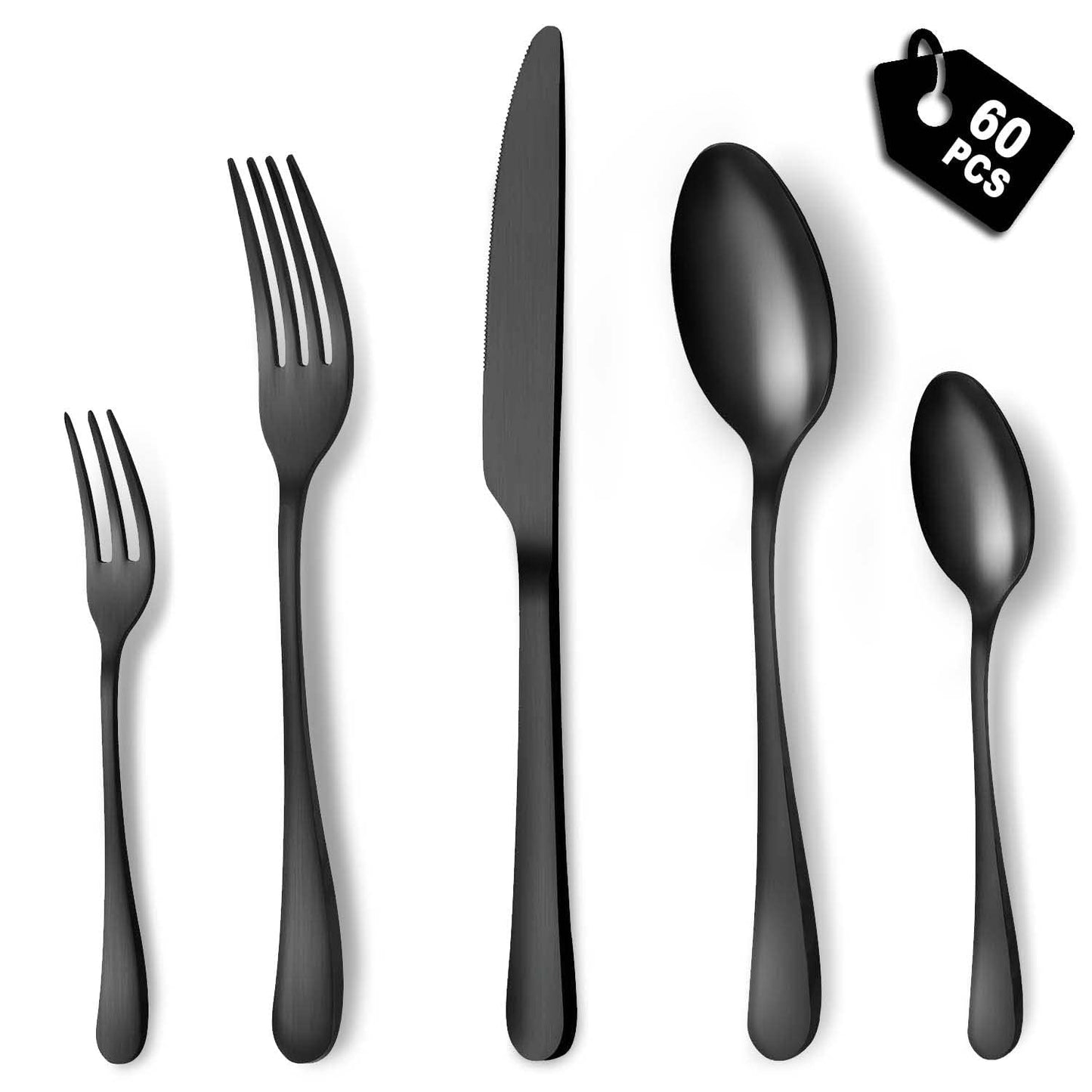 BEWOS Besteckset für 6 Personen, 30-teiliges Besteckset aus Edelstahl, Besteckset aus Silber, inklusive Messer, Gabeln und Löffel, hochglanzpoliert und spülmaschinenfest