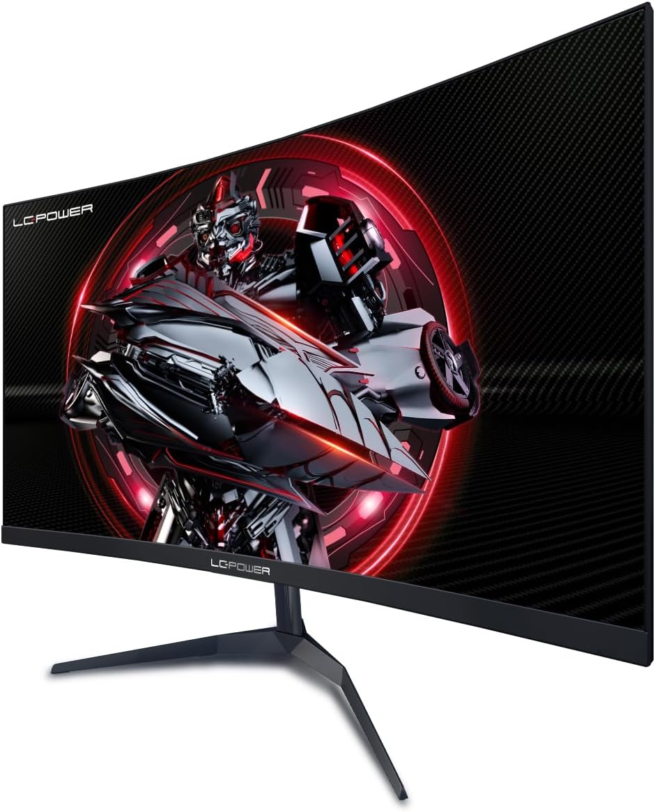 LC-POWER FHD Curved Monitor 32 Zoll, 165 Hz, 1920x1080, 1ms, 1500R und Freesync mit G-Sync-Kompatibilit, HDMI & DP, VESA, LC-M32-FHD-165-C-A