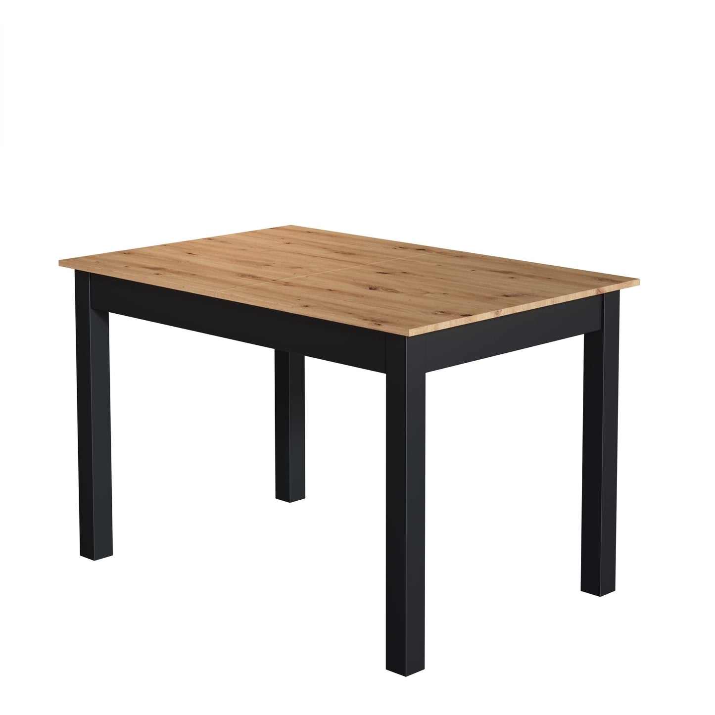 Newfurn Dining Table Wild Oak Dining Room Table Kitchen Table Dining Table II 120 x 76.5 x 70 cm (W x H x D) Extendible up to 160 cm including 40 cm Table Top Anthracite Kitchen Table Dining Table