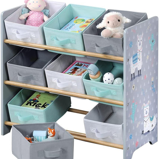 Kesper | Aufbewahrungsregal, Material: Faserplatte, Maße: 65 x 30 x 60 cm, Farbe: Weiß/Mint/Grau | 17706 13