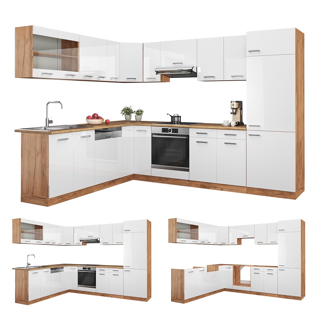 Vicco Goldkraft Kitchen Unit R-Line Corner 287 x 277 cm