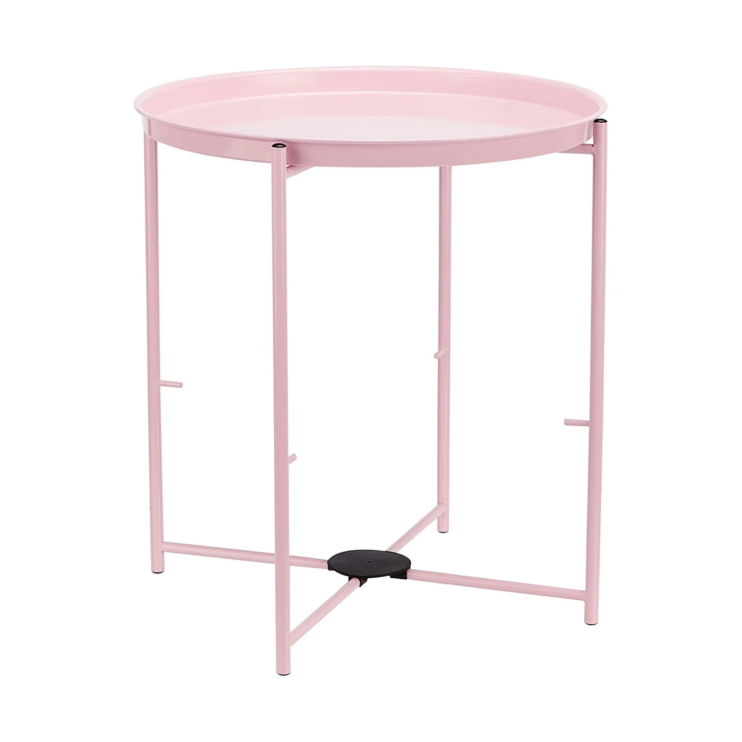Amazon Basics Beistelltisch, rund, mit Aufbewahrungslösung, Leichte Creme Heidekraut Beistelltisch 44.96 x 44.96 x 48.0 cm