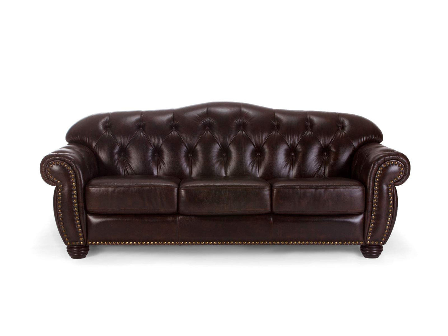 Woodkings® Chesterfield Hereford Sofa 3-Seater Genuine Leather Antique Brown Couch Office Sofa Upholstery 3 Unique Men's Room English Leather Sofa Style Sofa Club Sofa
