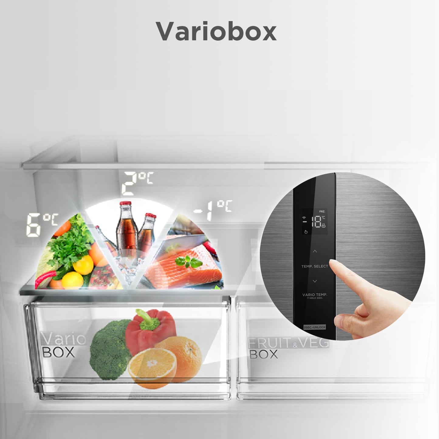 Midea MDRF632FIE28 Multi Door Fridge/Freezer Combination / 177.5 cm Height / 83.3 cm Width / 65.3 cm Depth / NoFrost / 295 kWh per Year / 305 L Fridge Capacity / 169 L Freezer Capacity / Plasma Pure /