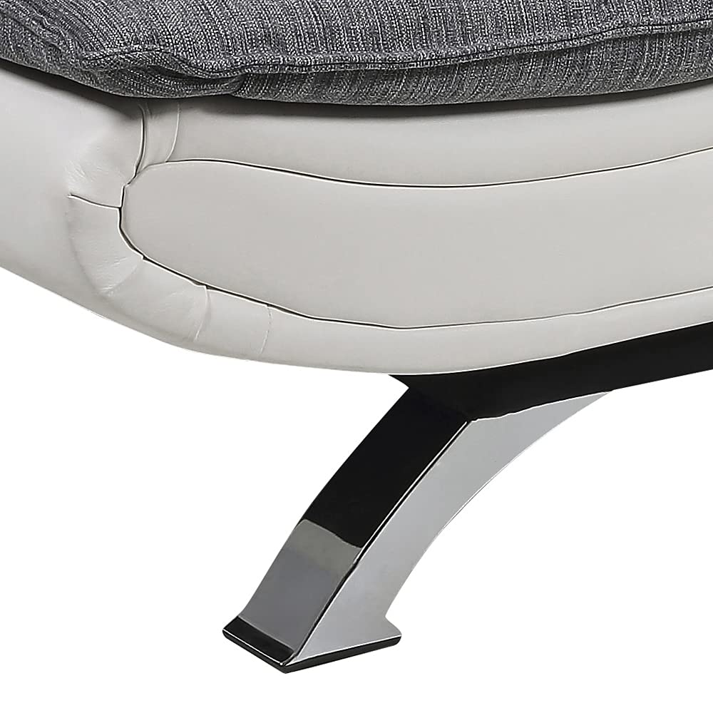 AC Design Furniture Jasper Bettcouch Dunkelgrau/Schwarz, Schlafsofa mit 3 Liegepositionen, Moderner 3-Sitzer Ohne Armlehne, Gepolstert mit Schwarzen Metallbeinen, L: 196 x H: 91 x T: 98 cm
