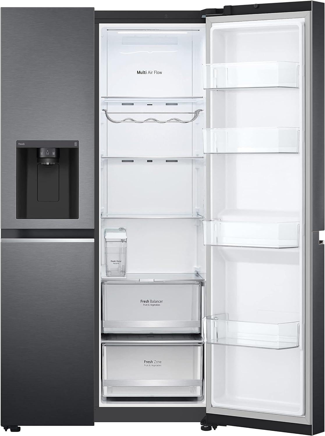 LG GSLC40PYPE Side-by-Side Kühlschrank ǀ Smart Inverter Compressor ǀ Eis- und Wasserspenderǀ Total No Frost Technologie ǀ EEK E ǀ 638 L