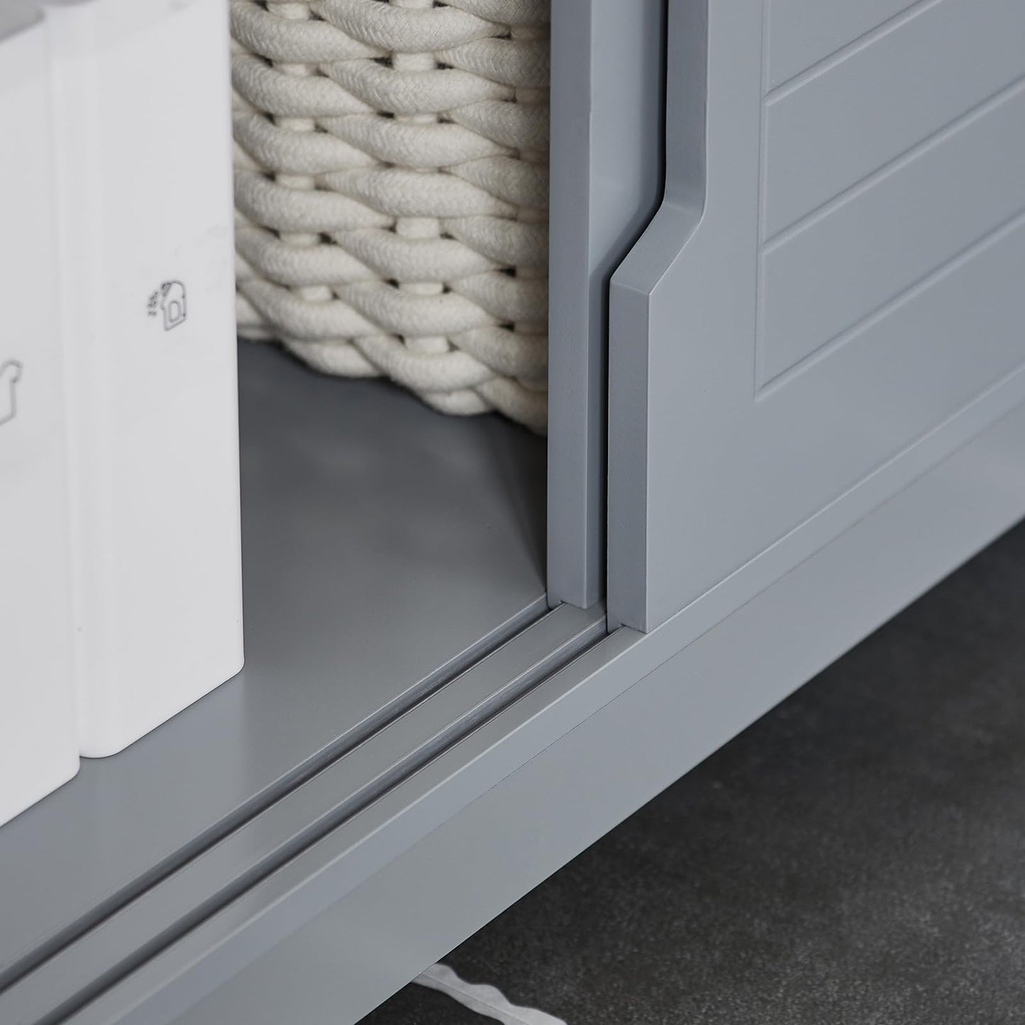 SoBuy FRG128-W Vanity Unit Bathroom Cabinet with Foot Pads, Vanity Unit for Bathroom, Bathroom Furniture, White, 60 x 61 x 30 cm