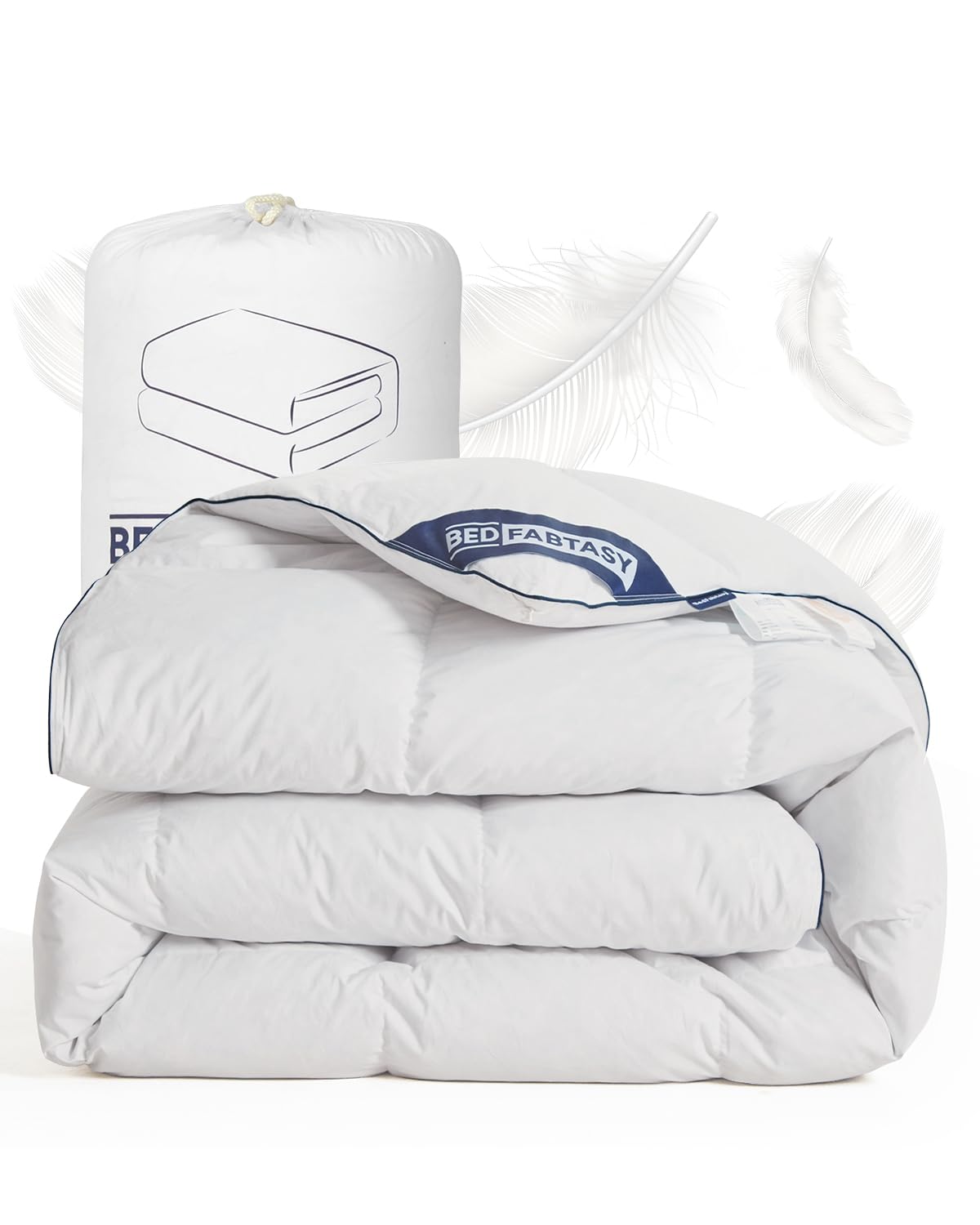 Premium Down Duvet 135 x 200 cm Summer Duvet, Lightweight Summer Duvet 135 x 200 cm with Premium Goose Down and Feathers, 100% Silent Organic Cotton, Oeko-Tex 100, Down Pass, RDS Certified