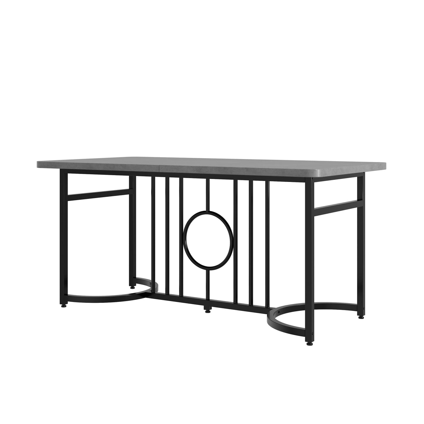 Merax Esstisch, Ausziehbar Esszimmertisch mit Tischbeine aus Metall, Rechteckiger Küchentisch für Wohnzimmer und Esszimmer, Grau