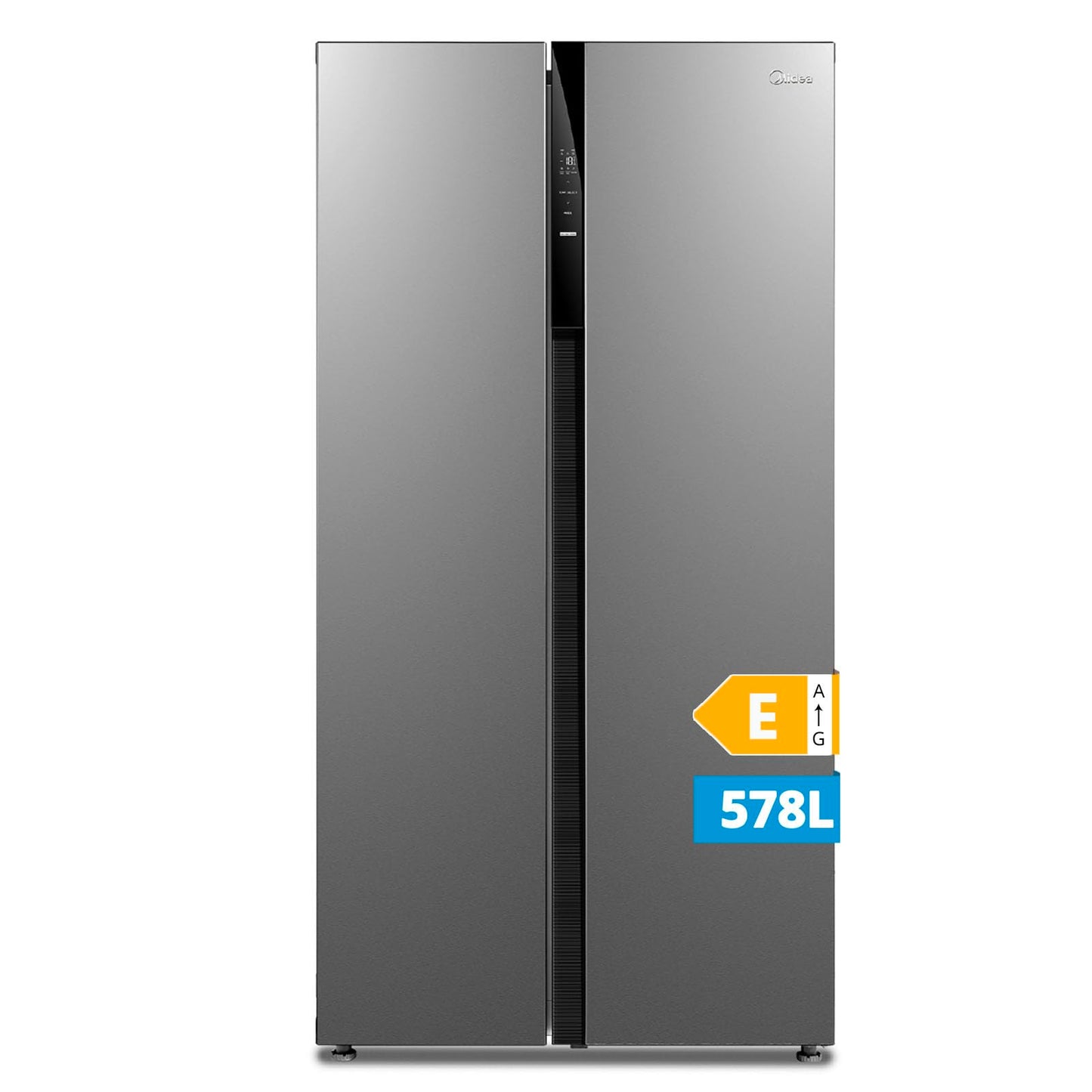 Midea KS-DDX 6.32 WT Side-by-Side Kühl-/Gefrierkombination/ 178,8 cm Höhe/ 254 kWh/Jahr/No Frost/Dual Inverter Compressor/mit 3in1 Wasser-/Eisspender und Wassertank, Dark Inox