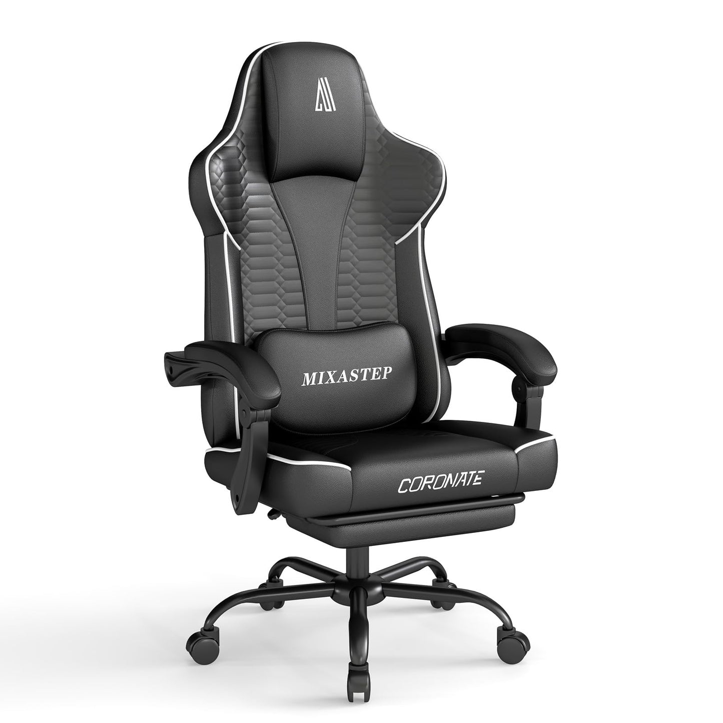 NSMAZXO Gaming Stuhl Ergonomisch mit Verstellbarer Rückenlehne & 360° Drehfunktion - Bürostuhl für Erwachsene/Jugendliche 150KG,PC-Stuhl Stoff in Grün für Homeoffice/Gaming