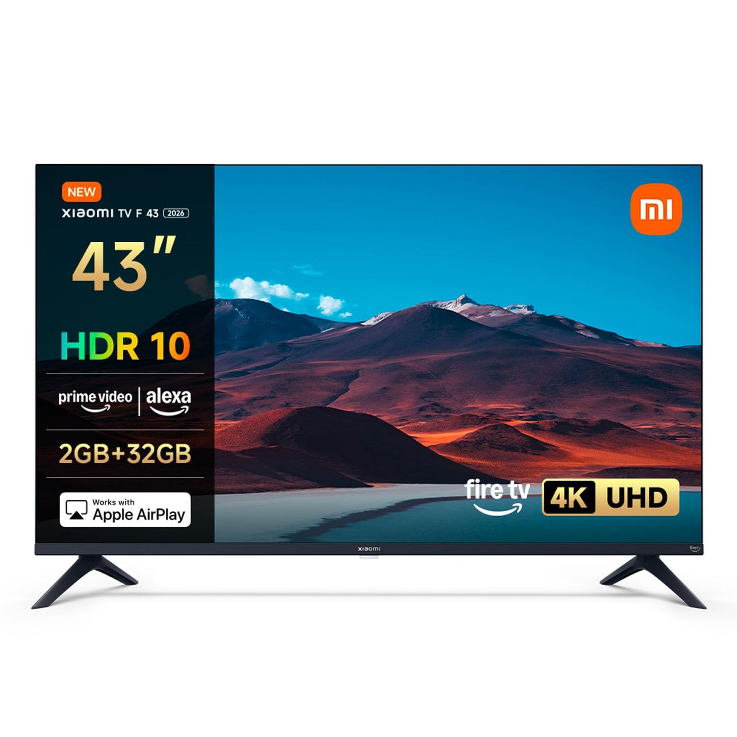 Xiaomi F, 50 Zoll (127 cm), 4K UHD, Smart TV, Fire TV, Triple Tuner DVB-C/S/S2/T/T2,HDR10, MEMC,Game Boost mode 120Hz, Sprachsteuerung mit Alexa, 2GB+32GB, Kompatibel mit Apple AirPlay