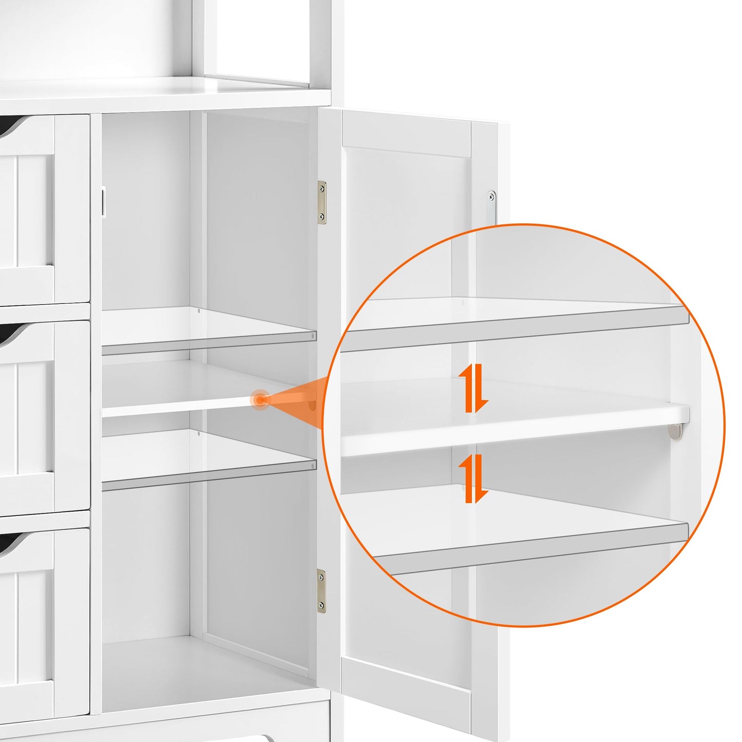 Yaheetech Unterschrank Badezimmerschrank Badkommode Badschrank mit 1 Schublade & 2 Türen & 3 Regalen Baderegal Bodenschrank mit verstellbare Einlegeböden, viel Stauraum, Dunkelgrau