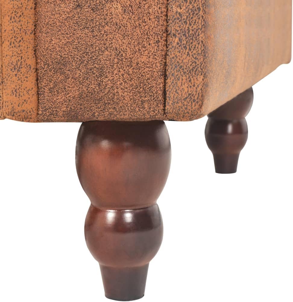 VidaXL Canapé-lit convertible avec accoudoir Daim synthétique Marron