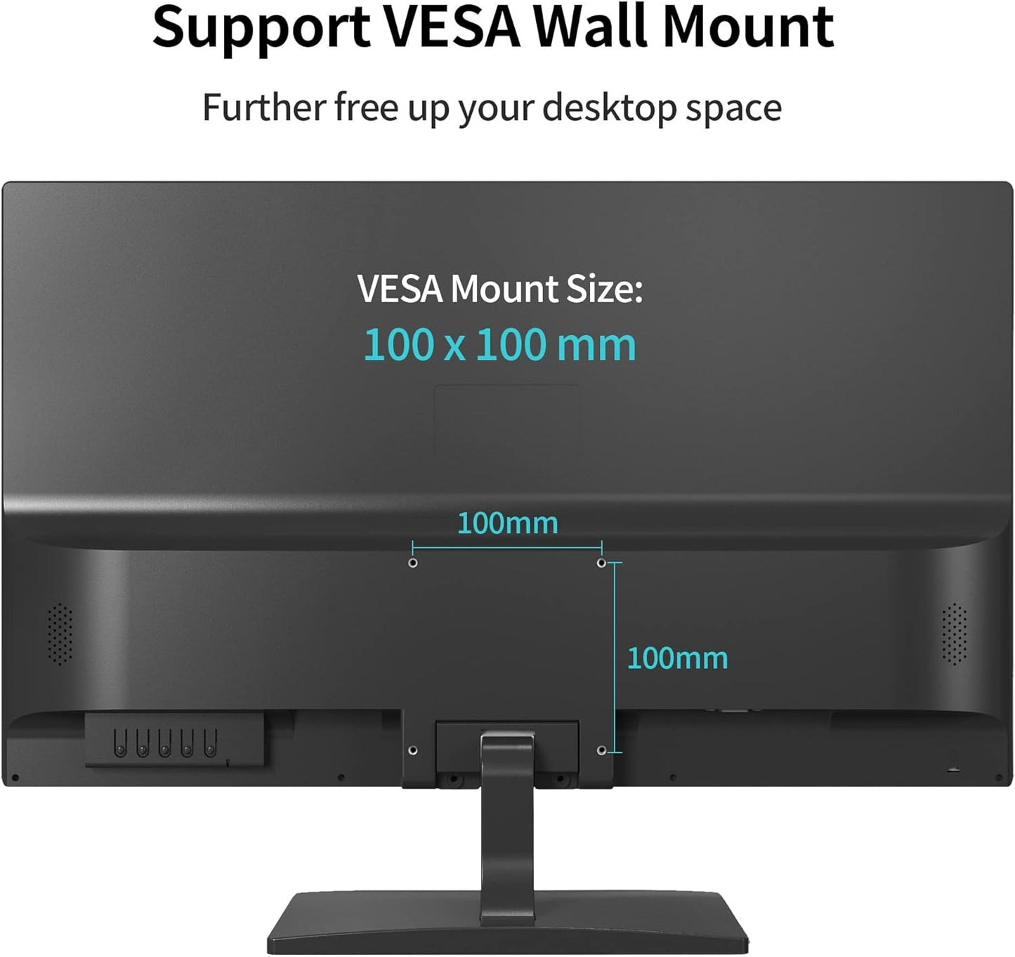 TuTu 24 Zoll Monitor Full HD VA Panel Randlos 75HZ Eye Care (1920 x 1080, VGA HDMI VESA 75 x 75mm) Flimmerfrei Blaulichtfilter Niedriger Stromverbrauch Monitor für PC Büro Schwarz