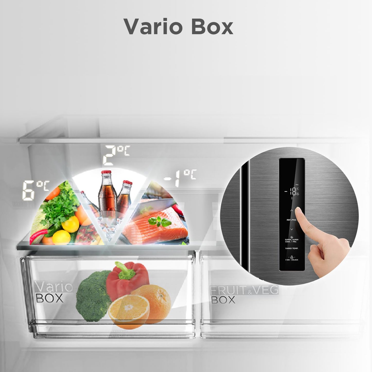 Midea MDRF632FIE28 Multi Door Fridge/Freezer Combination / 177.5 cm Height / 83.3 cm Width / 65.3 cm Depth / NoFrost / 295 kWh per Year / 305 L Fridge Capacity / 169 L Freezer Capacity / Plasma Pure /