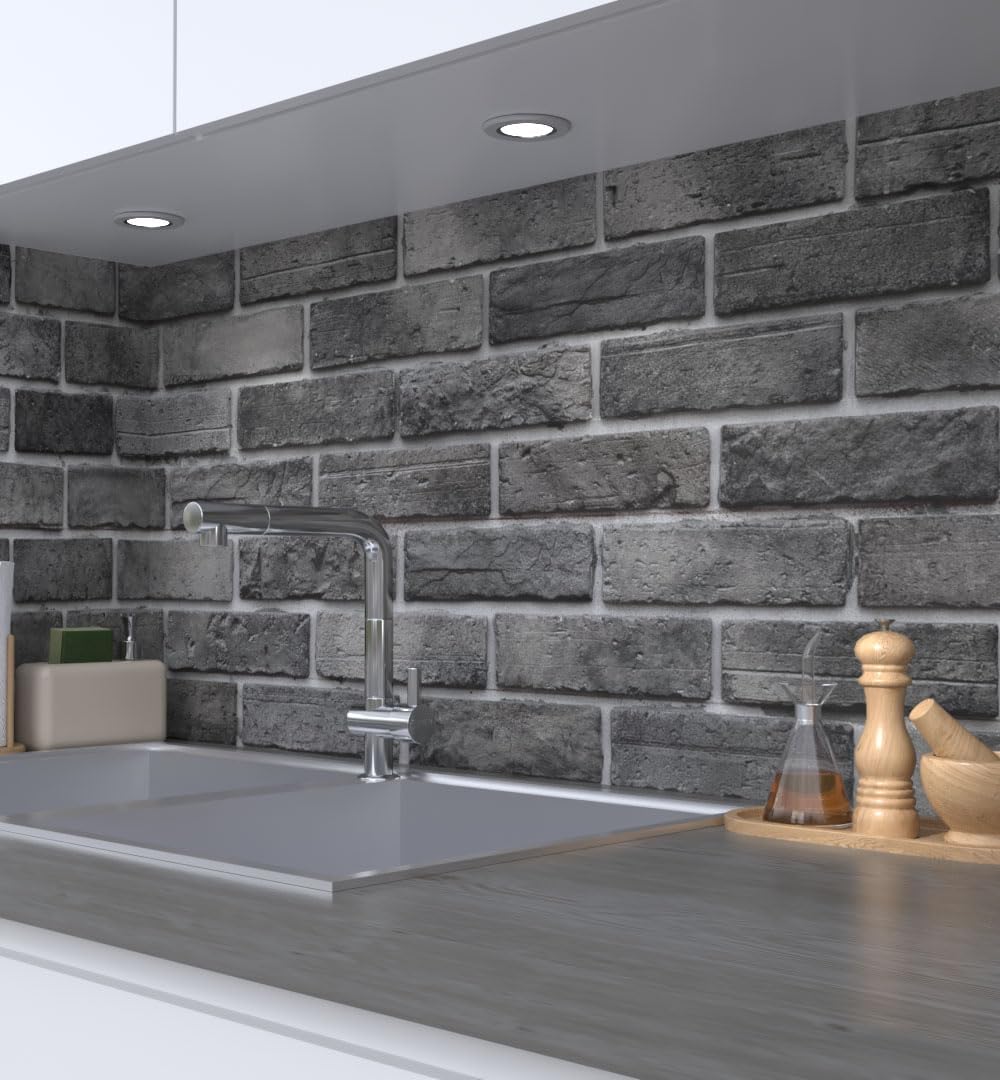 MyMaxxi Self-Adhesive Kitchen Splashback Film, Easy No-Drill Application, 0.4 mm Reinforced, Kitchen Splash Guard Adhesive Film, Wall Decoration, 220 x 60 cm (Height), Matte Finish, Natural Meadow,