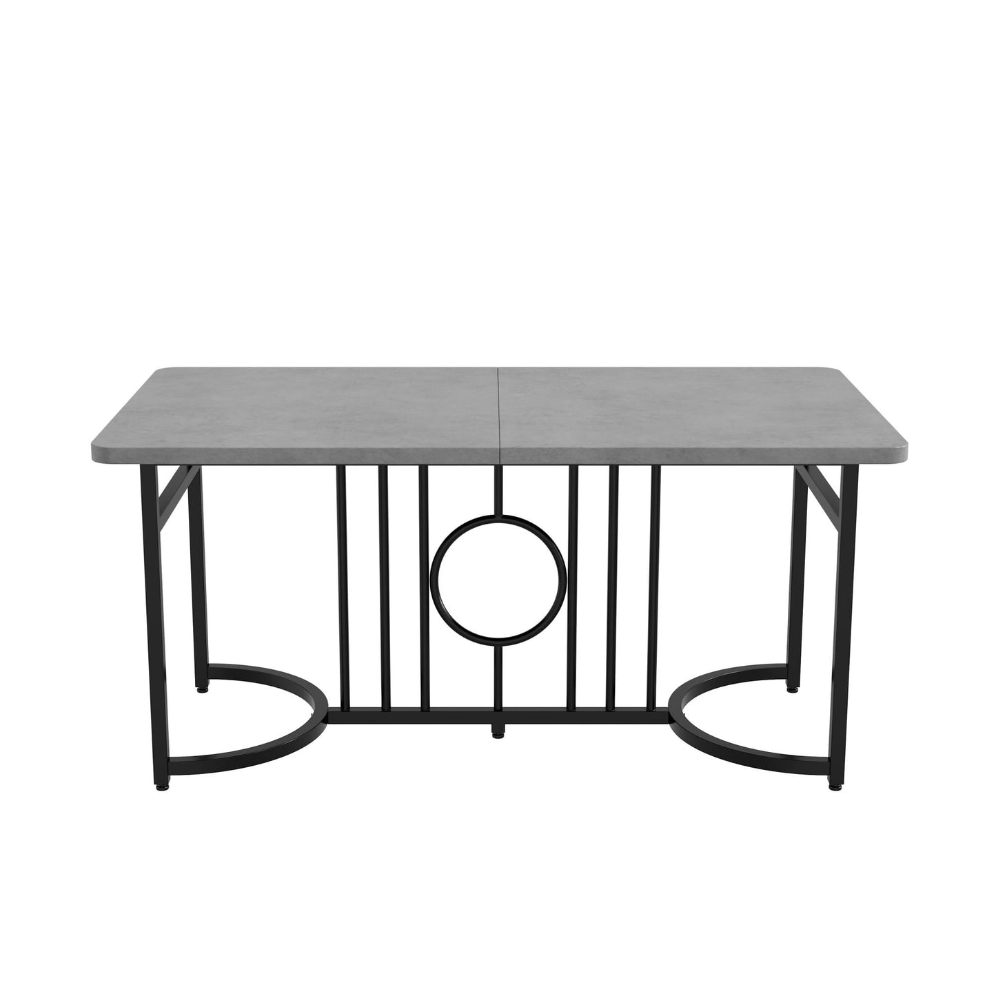 Merax Esstisch, Ausziehbar Esszimmertisch mit Tischbeine aus Metall, Rechteckiger Küchentisch für Wohnzimmer und Esszimmer, Grau