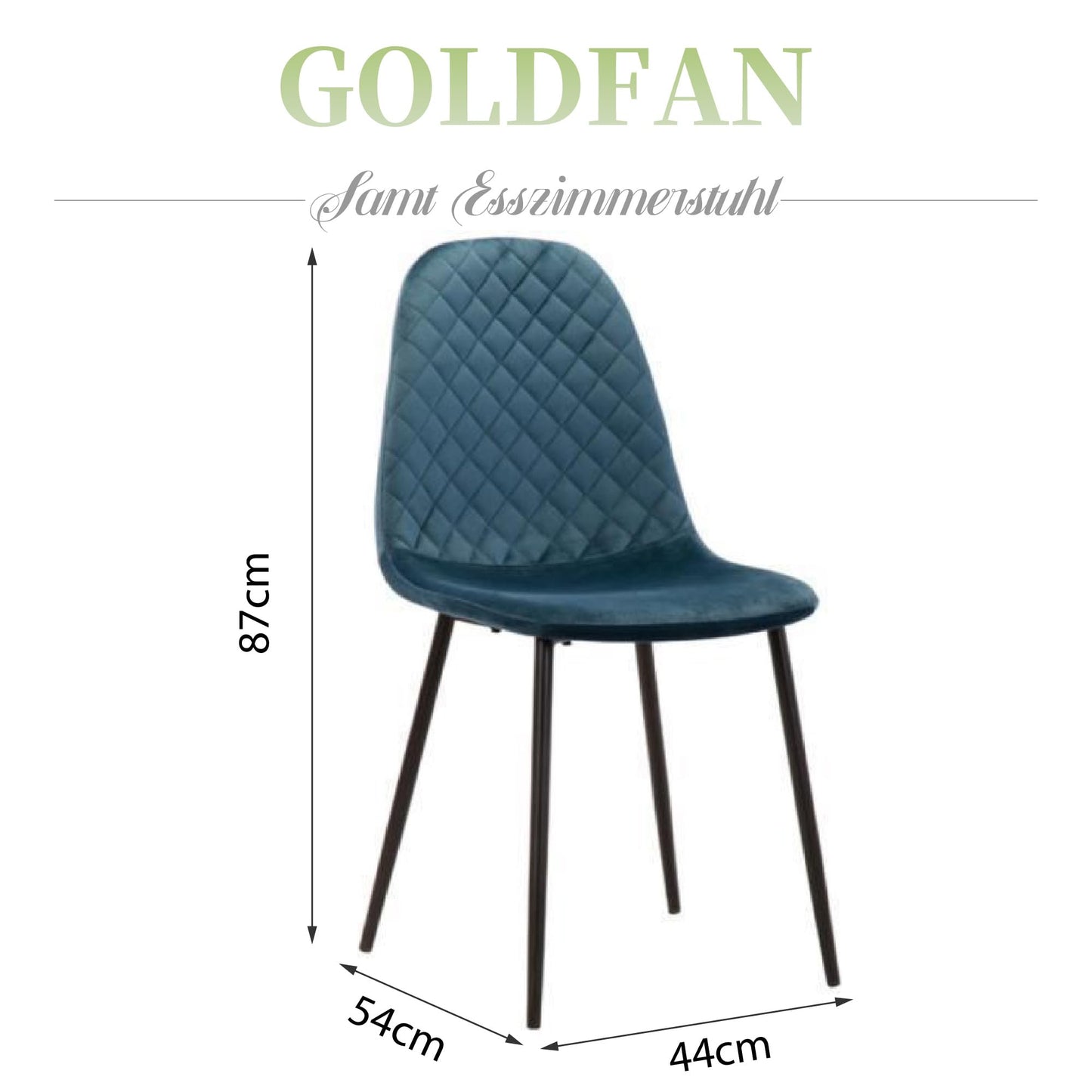 GOLDFAN Glas Esstisch Set 4 Stühle Rechteckiger Esstisch und Rückenlehne Esszimmerstuhl für Küche Wohnzimmer Büro, Grau