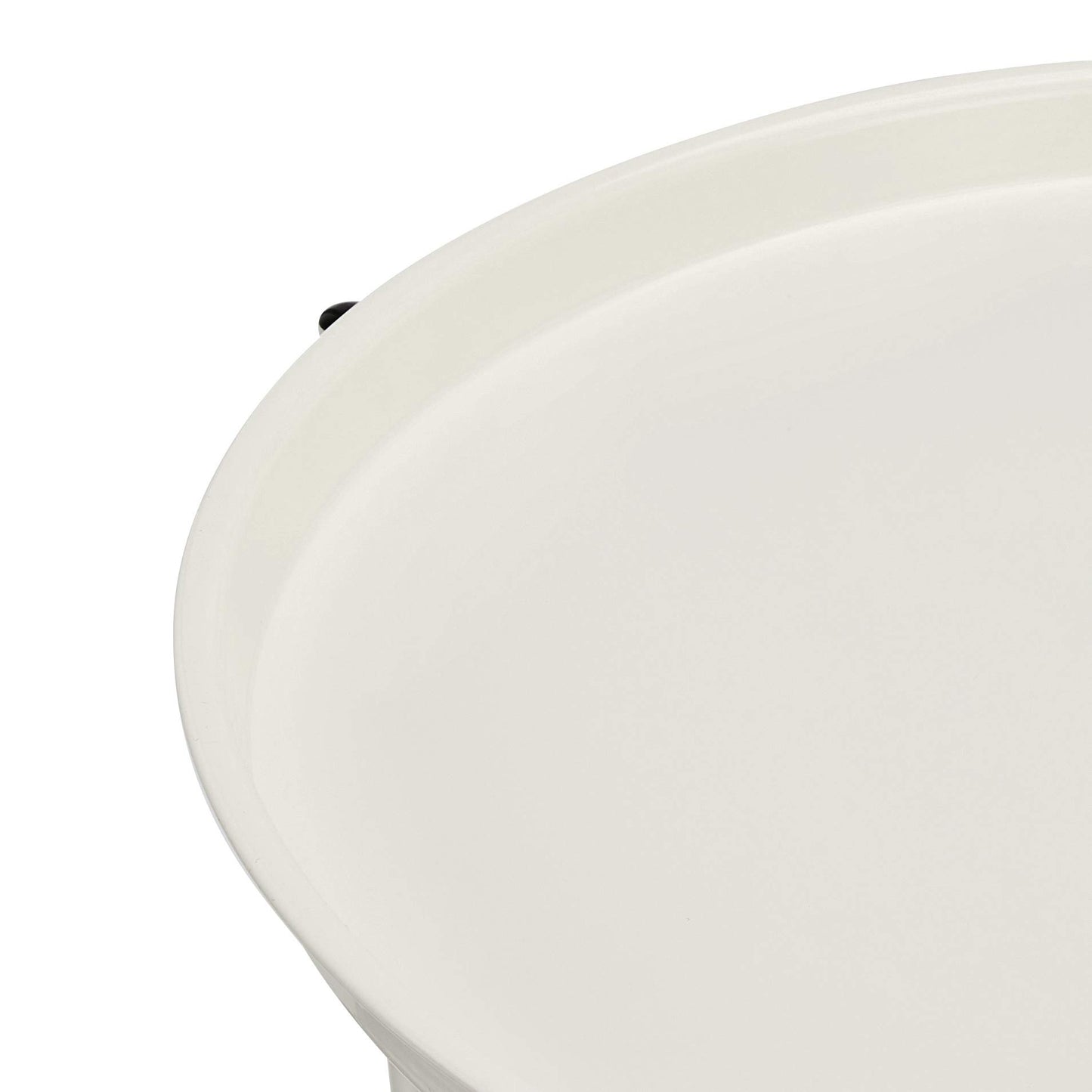 Amazon Basics Beistelltisch, rund, mit Aufbewahrungslösung, Leichte Creme Heidekraut Beistelltisch 44.96 x 44.96 x 48.0 cm