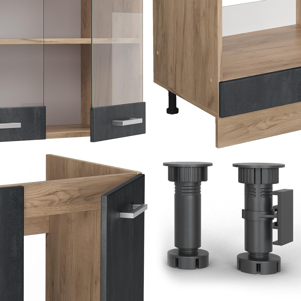 Vicco Goldkraft Kitchen Unit R-Line Corner 287 x 277 cm