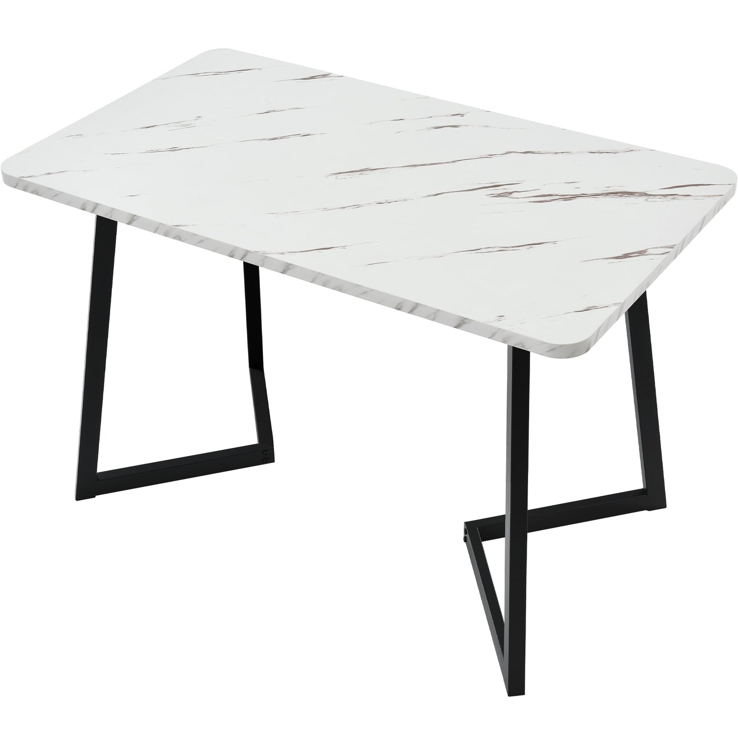 Ymkua Esstisch mit 4 Stühlen Set, 117x68x75 cm Rechteckiger Esstisch, Esszimmergruppe, Moderne Küche Esstisch Set, Esszimmerstuhl Küchenstuhl Set, Küchentisch Set für Wohnzimmer und Küche (Gray)