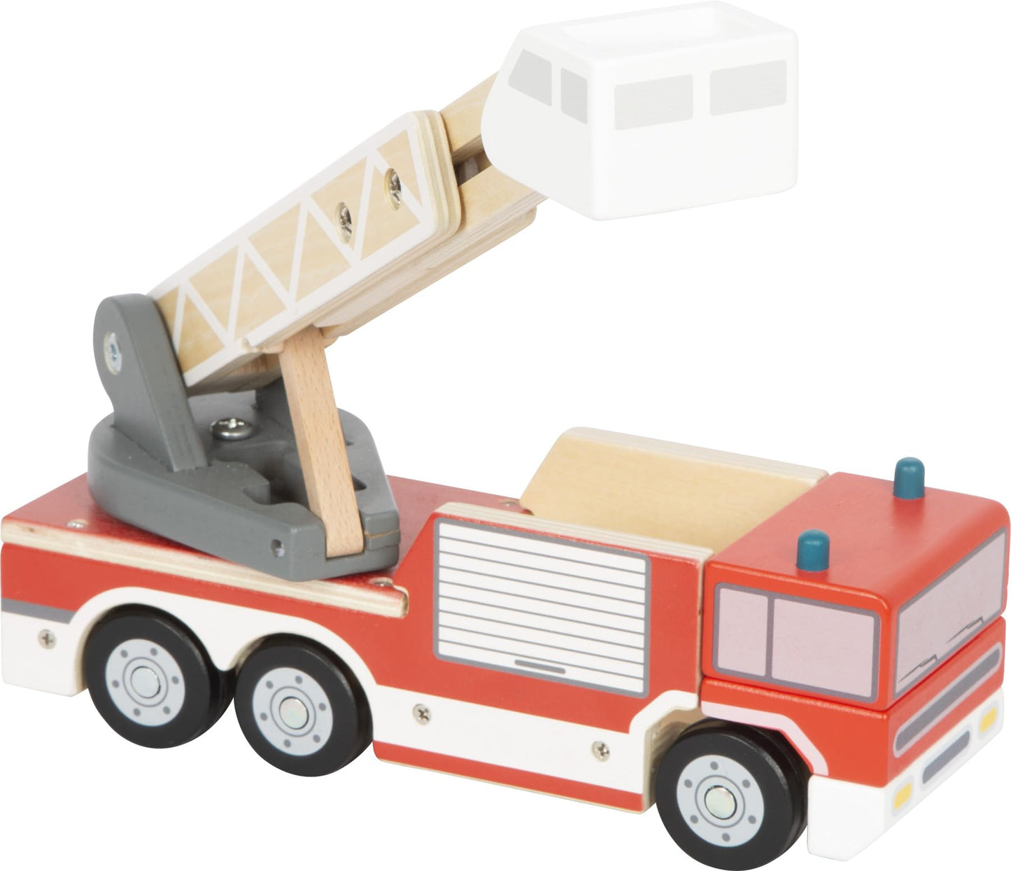 small foot Crane Truck with Wooden Pallet, Toy Vehicle for Children, with 360° Rotating Crane and Accessories, from 2 Years, 12639