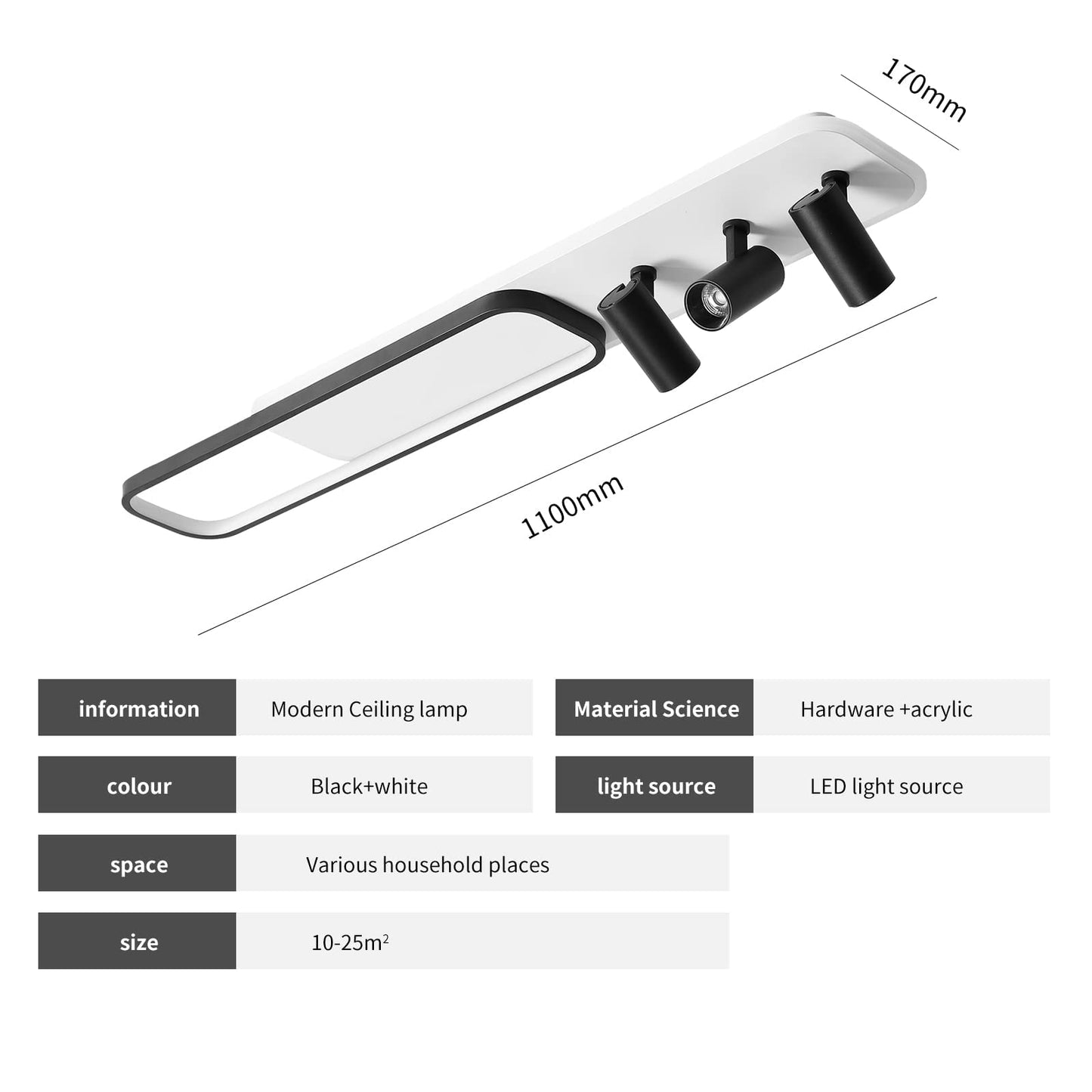 Oninio Modern LED Ceiling Light Dimmable Ceiling Light with Remote Control 70 cm Ceiling Light for Living Room, Kitchen, Dining Room, Bedroom, 40 W (Gold)