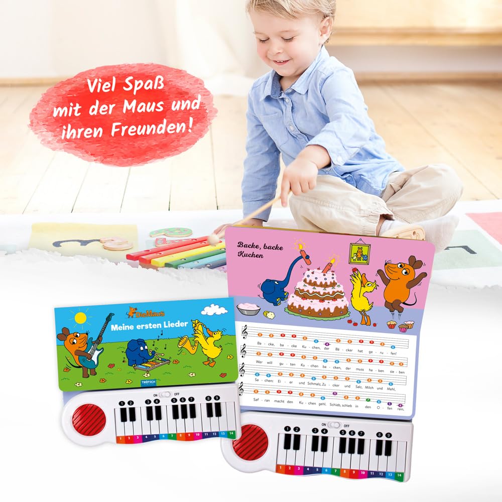 Trötsch Die Maus Klavierbuch Meine ersten Lieder Soundbuch Liederbuch: Beschäftigungsbuch Soundbuch Liederbuch (Ab 2 Jahren)