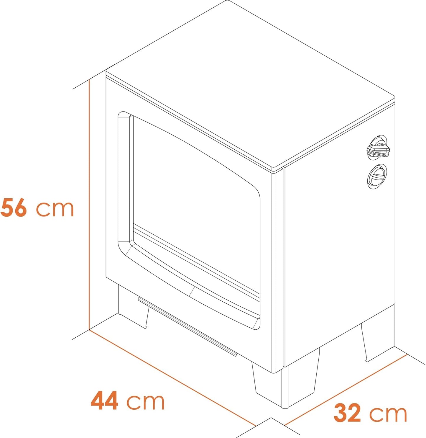 Acantha Lunar Electric Fireplace Charcoal Grey