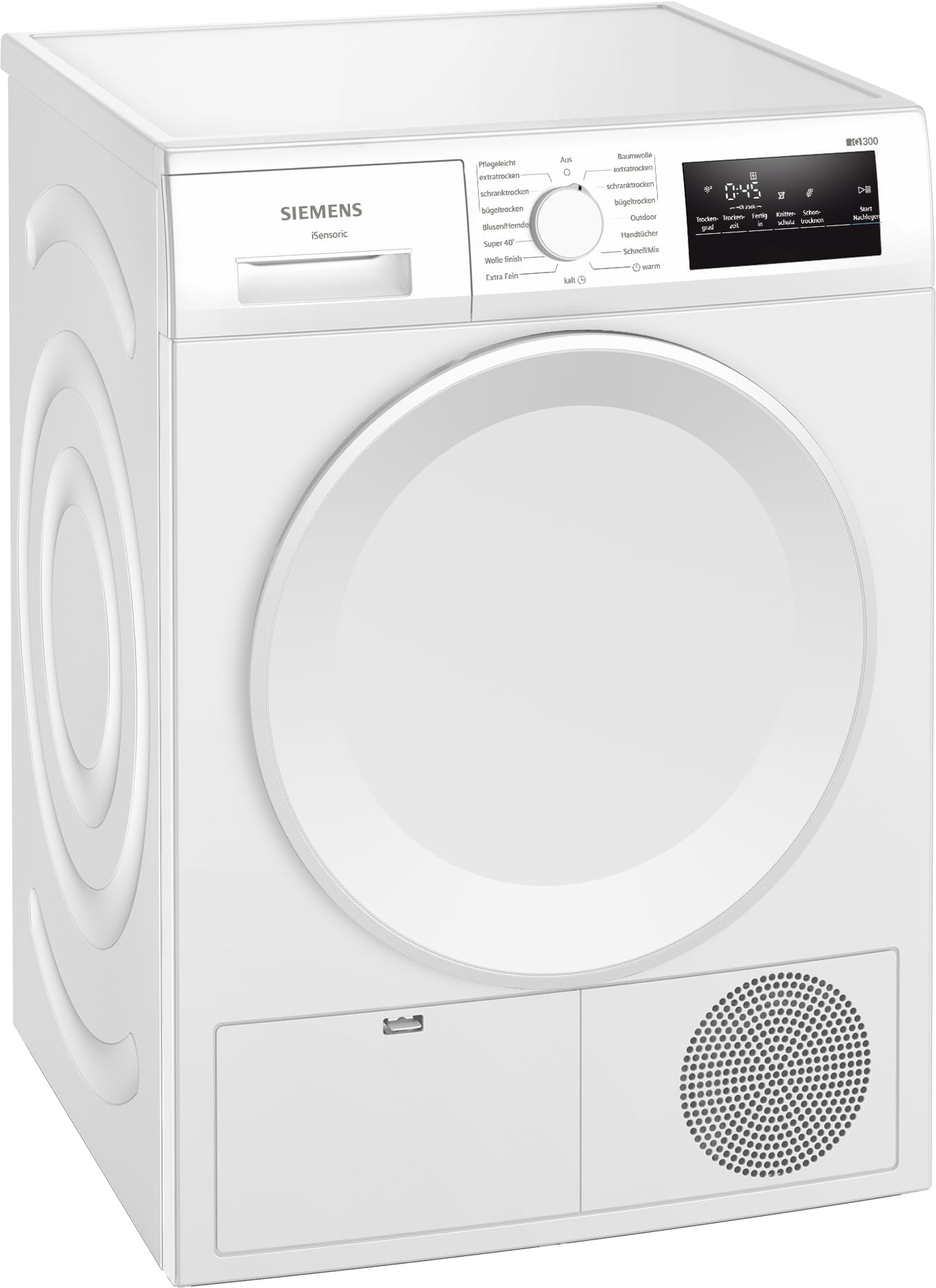 Siemens WQ35G2D00 iQ500 Wärmepumpentrockner für 8 kg Wäsche, 176 kWh pro Jahr, speedPack, autoDry, Outdoor-Programm