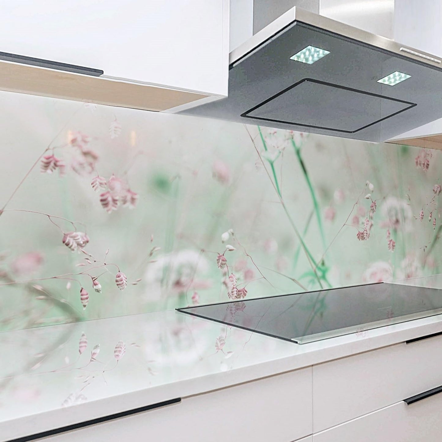 Rodnik Kitchen Splashback, Robust ABS Plastic Monolith Panel in Deluxe Quality, Direct Print, Choice of Motifs (Ice Cubes and Cherries)